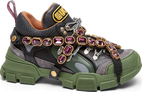 gucci flashtrek boots green|Gucci jeweled sneakers price.